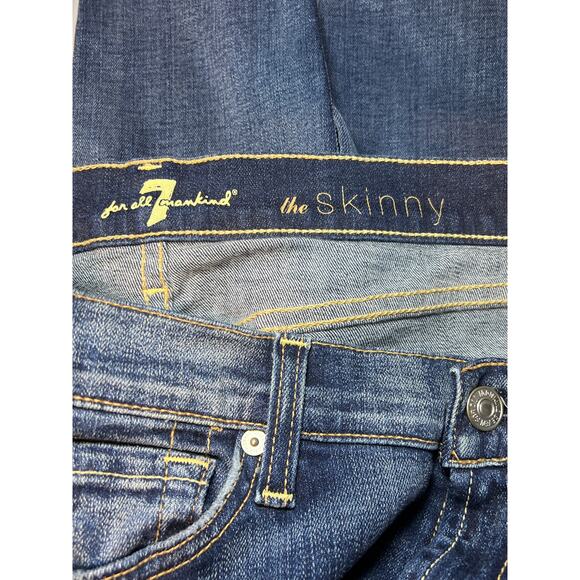 Seven for All Mankind Skinny Stretch Blue Jean size 29 - Picture 8 of 10